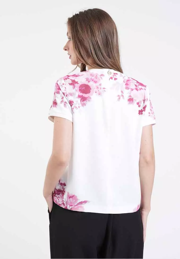 Glenda Watercolor Floral Blouse