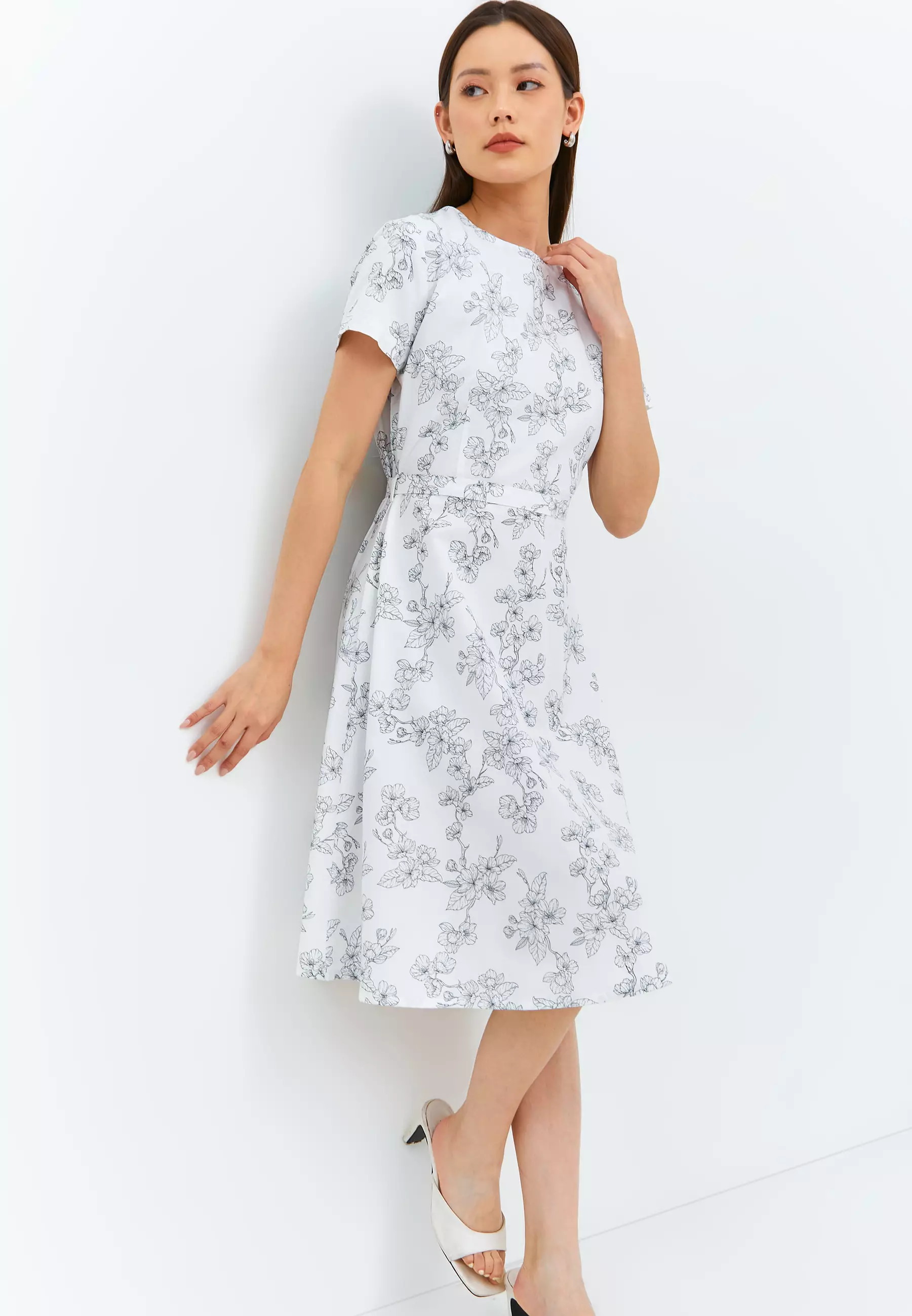 Clara Flower Black Dress (G.43112)