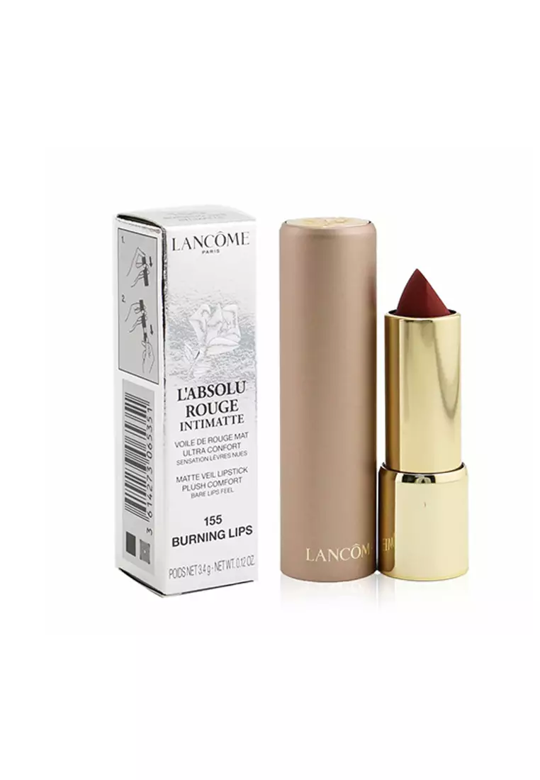 Discount on Lancome  shoes - SKU: Lancome - L'absolu Rouge Intimatte Matte Veil Lipstick - # 155 Burning Lips 3.4g/0.12oz