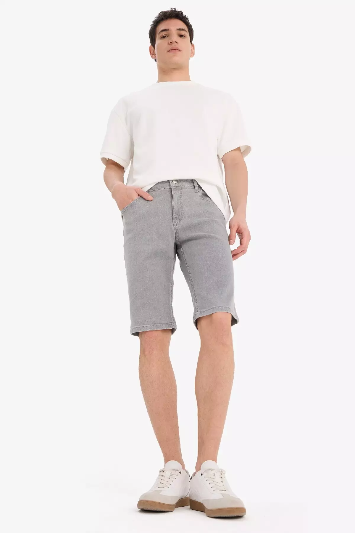 Slim Fit Slim Fit Jean Bermuda Shorts A4802Ax25Sm