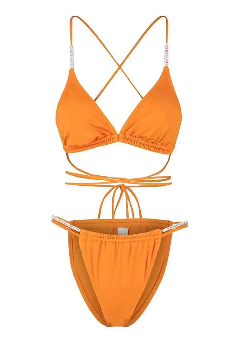 Alphabets Beads Triangle Bikini Set