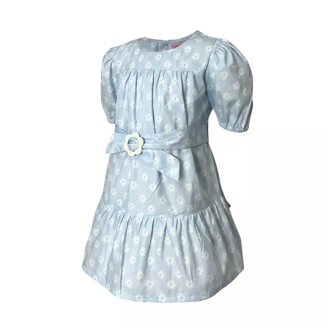 Pingu Dress Anak Perempuan Polkadot Pendek Biru 90502128