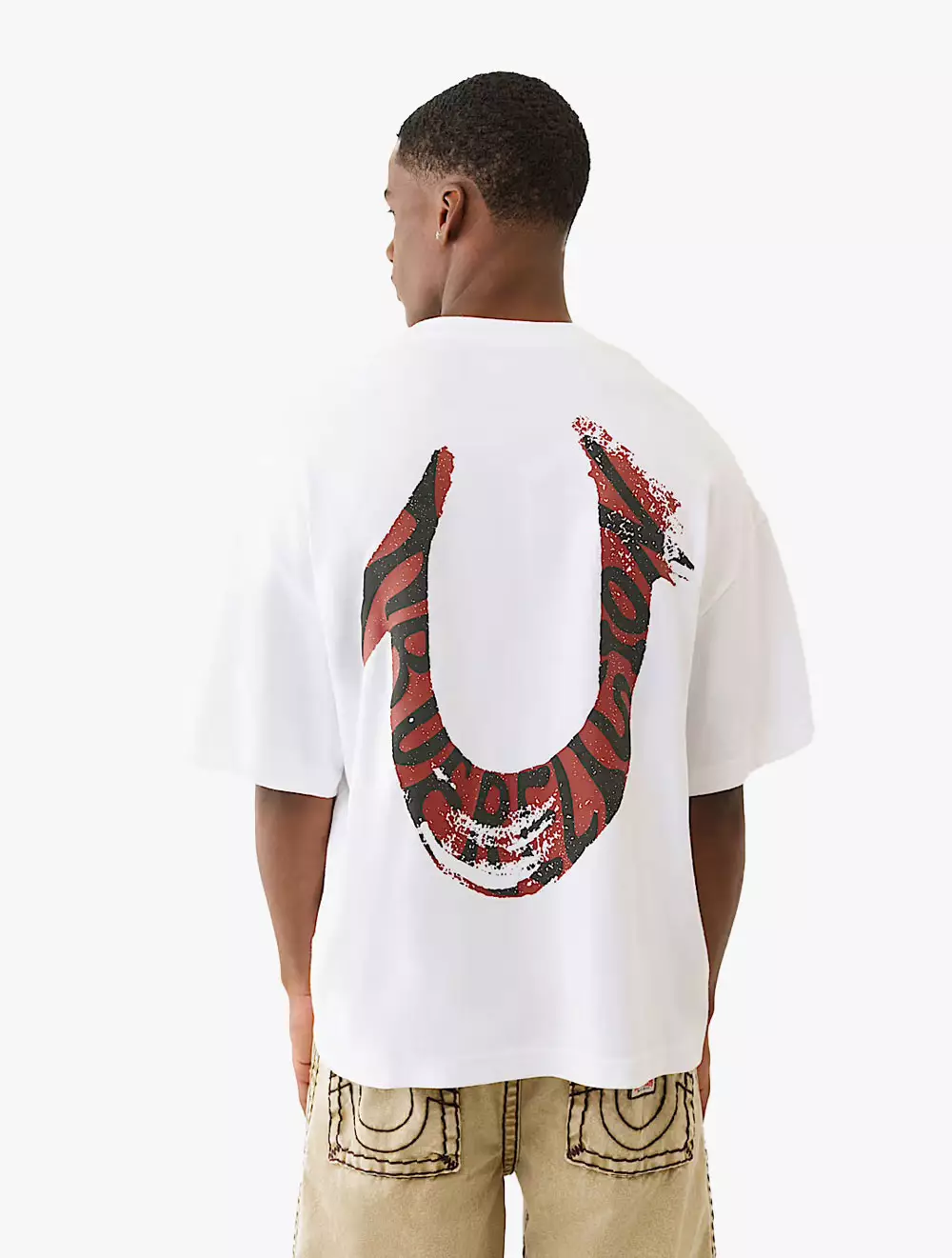 True Religion - Men T-Shirts  - PAINTED HS OVERSIZED TEE - Optic White