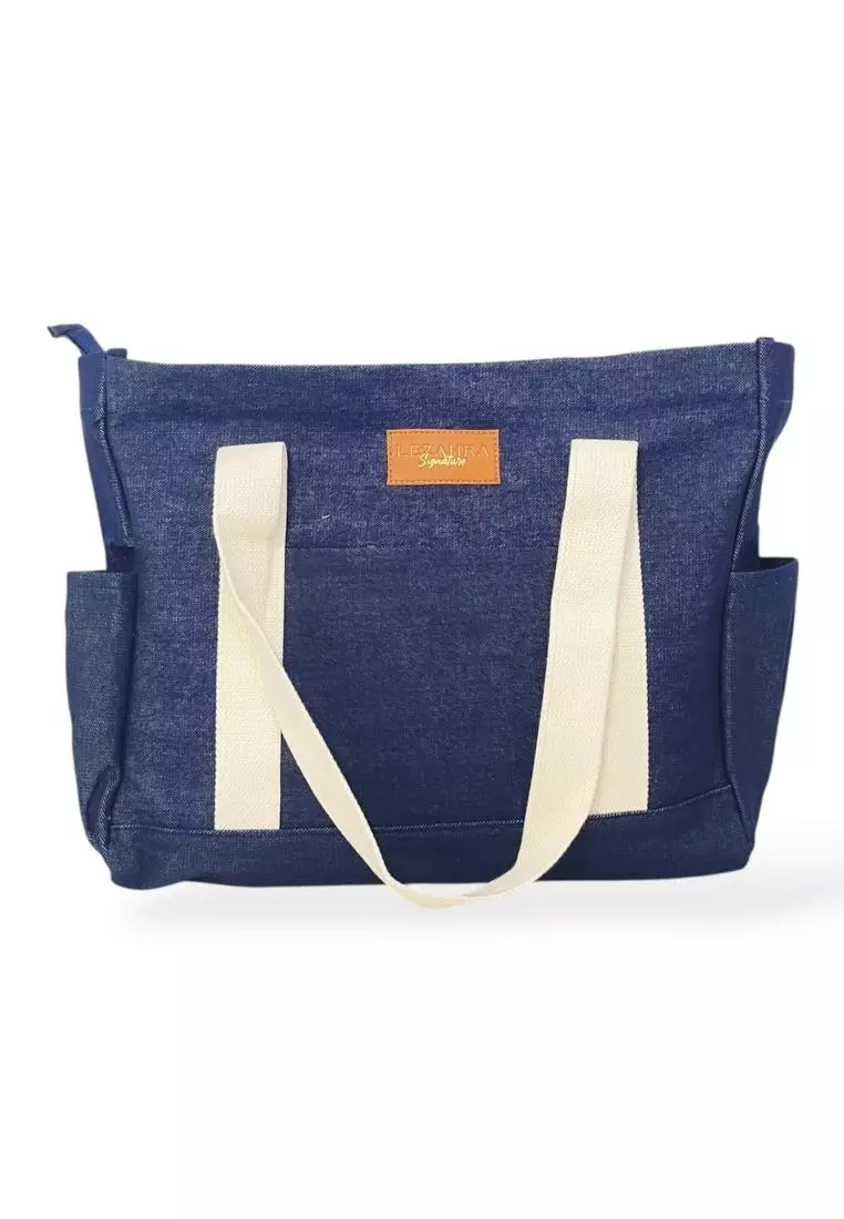 Hand Bag Denim (Tas Laptop) BLUE