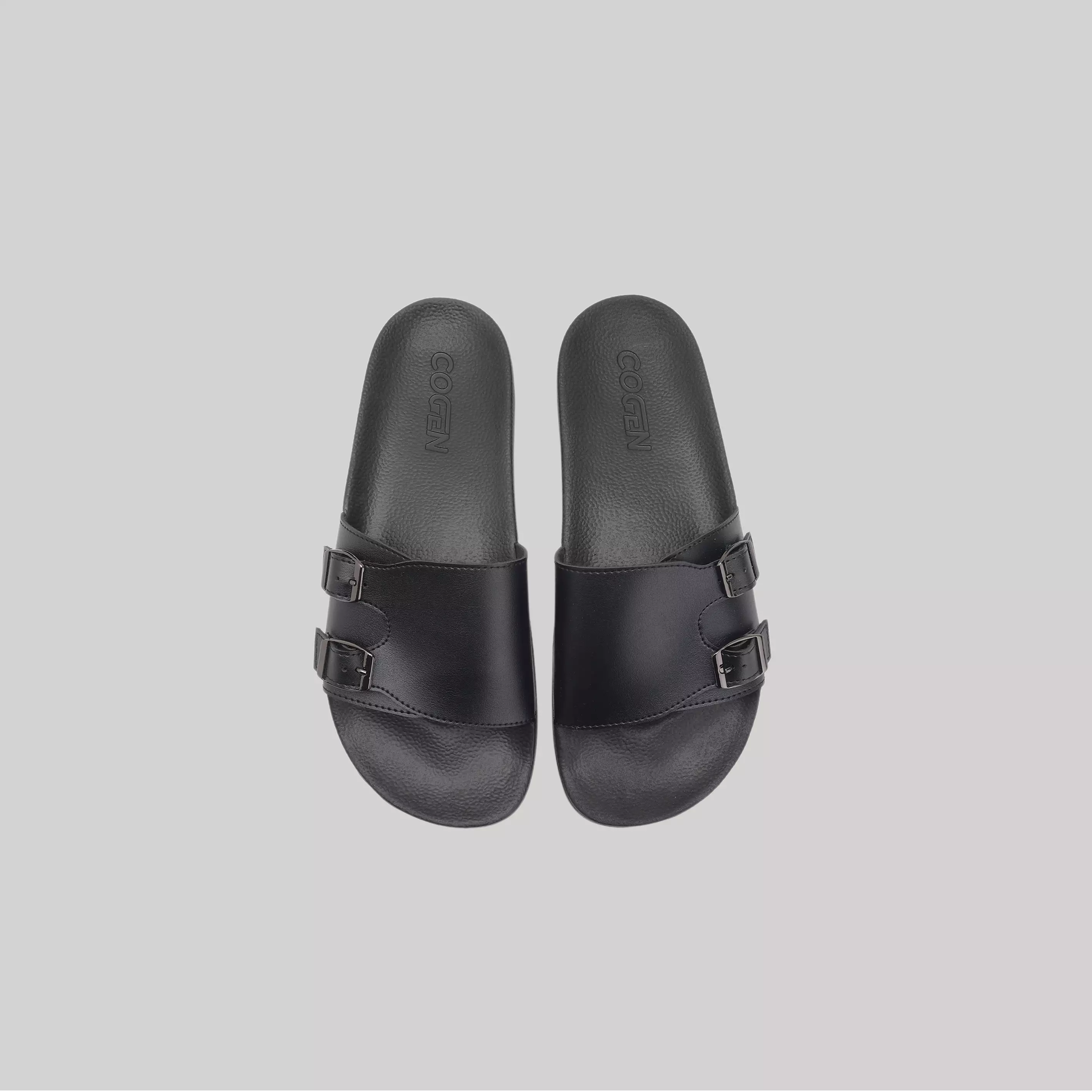 Cogen Sandal Pria Slip On Casual Slop Slide Nano Series Black Warna Nano Black