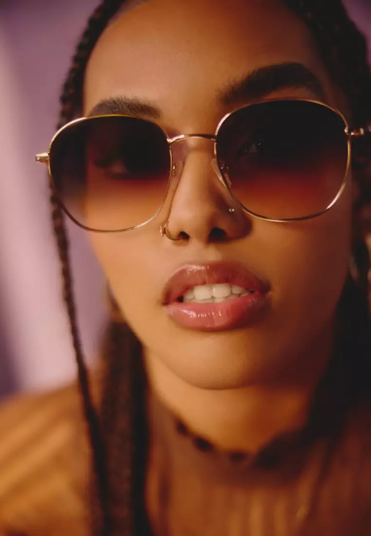 Jezabell Sunglasses - Gold/Futuredusk Poppy