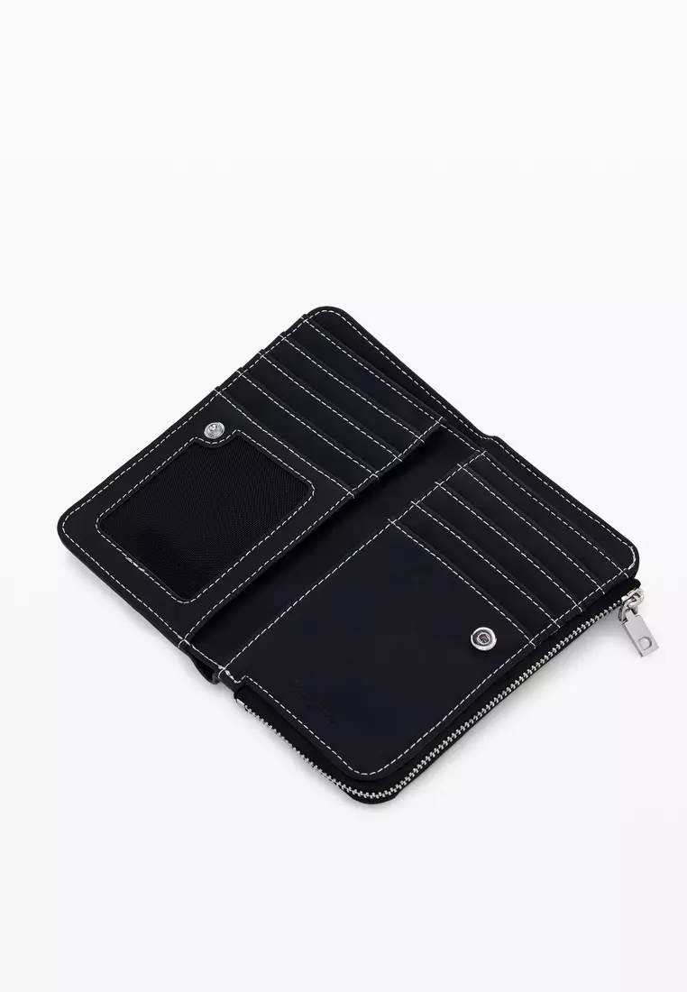 Medium graffiti faux leather wallet