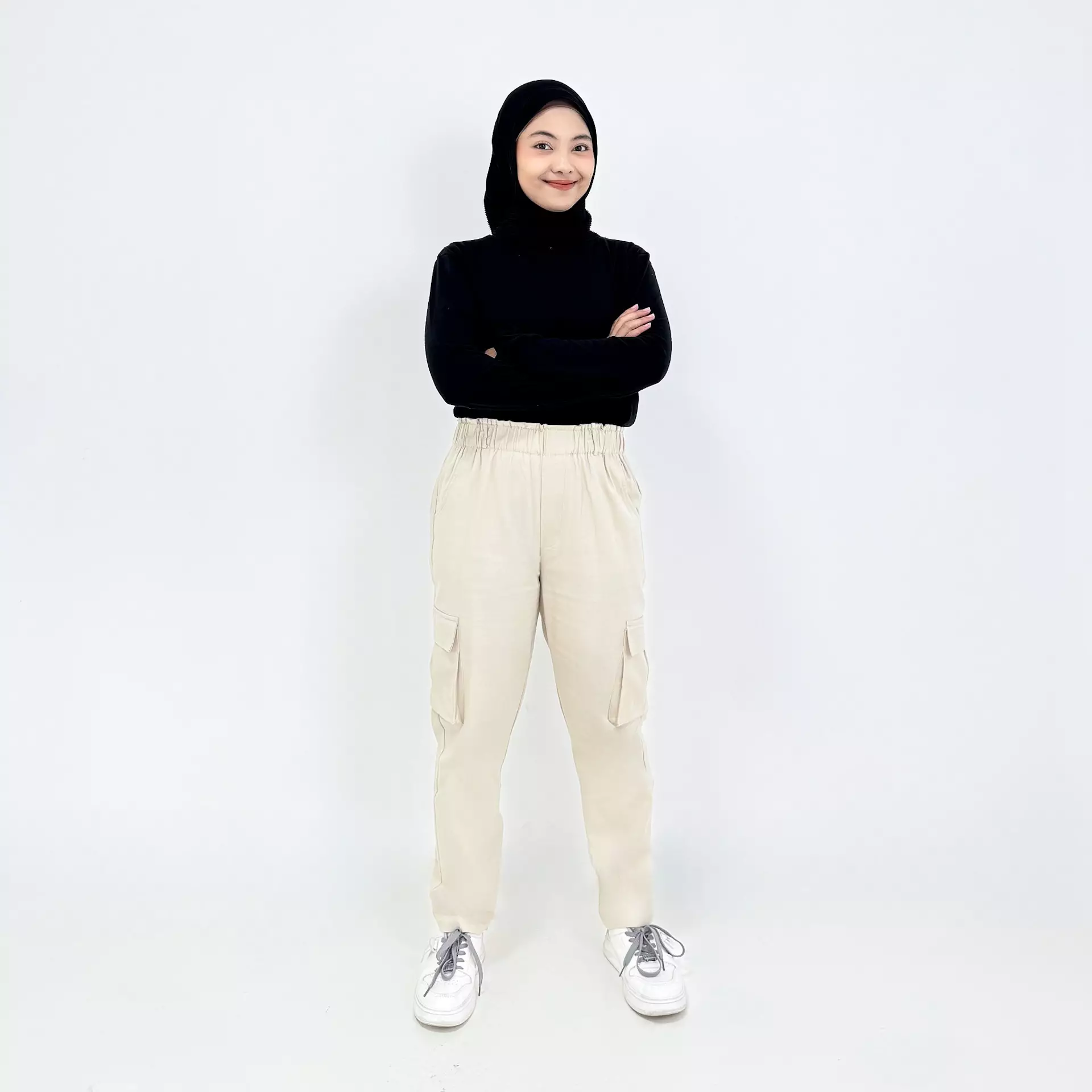 Luna Cargo Track Pants [BEIGE] Celana Panjang Twill Kargo 