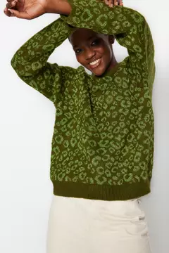 Buy Trendyol Leopard Print Knitwear Sweater 2024 Online ZALORA