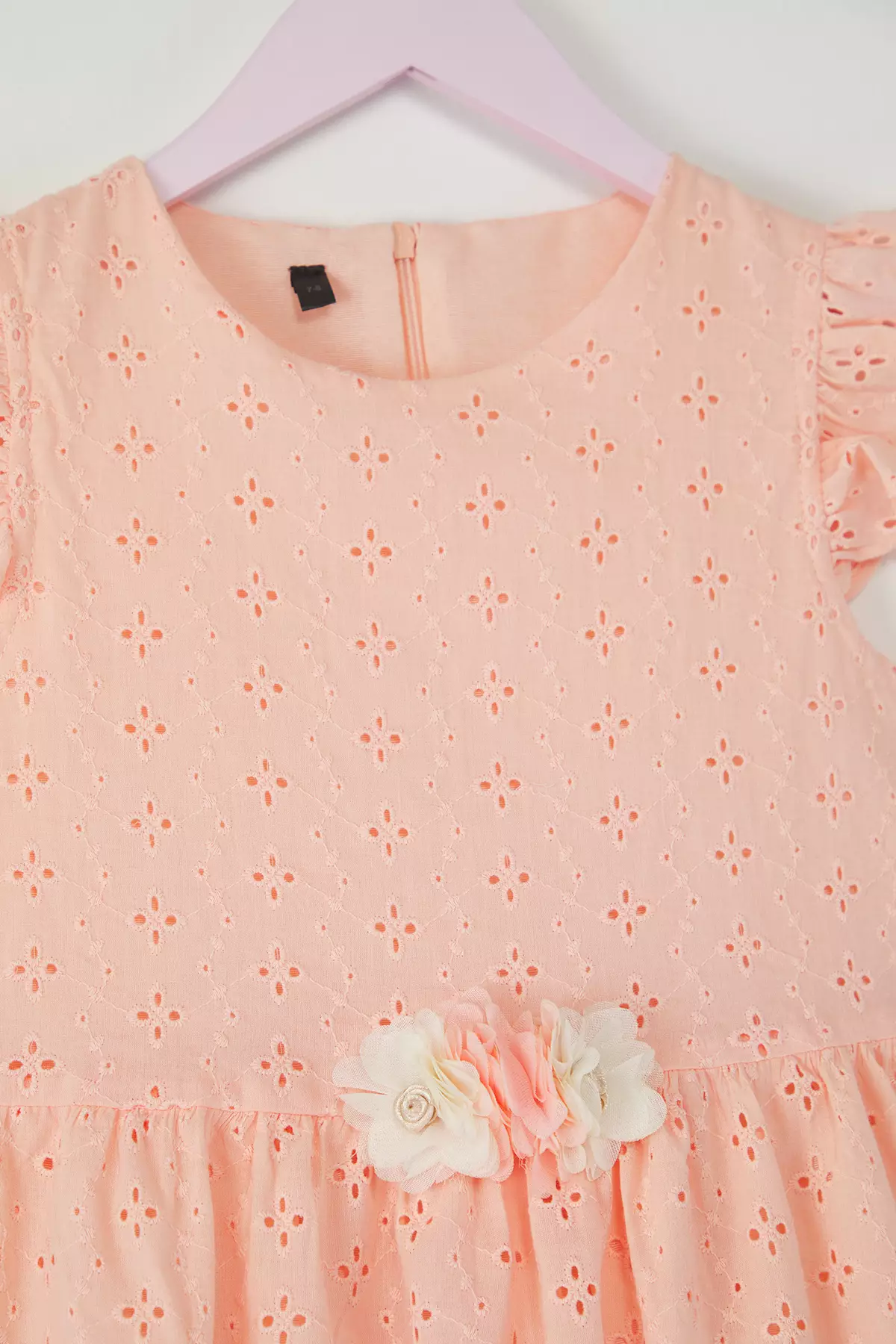 Girl's 100% Cotton Mini Short Sleeve Woven Dress