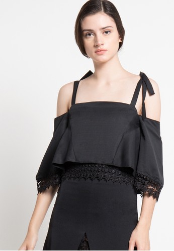 Sonia off shoulder lace trimmed top