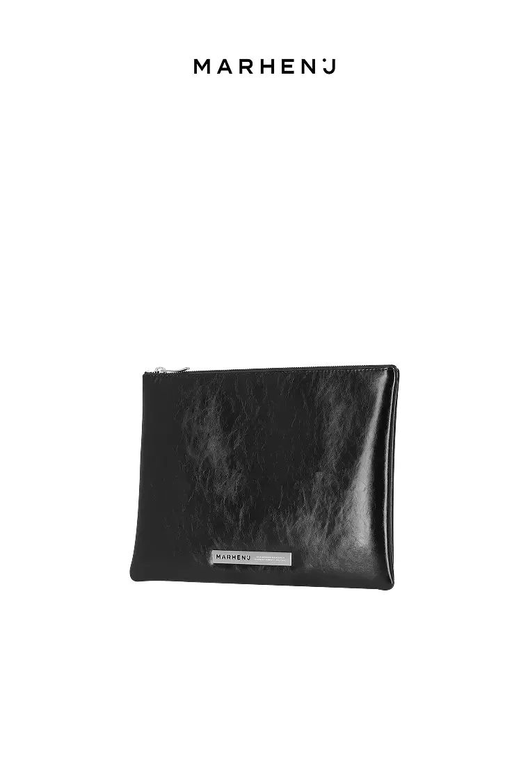 JACK Clutch Vegan Leather Pouch Black