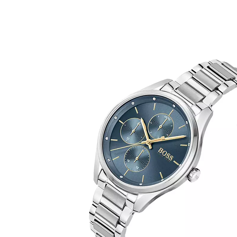 Jam Tangan Wanita Hugo Boss Grand Course 1502583 Blue Dial Stainless Steel Strap