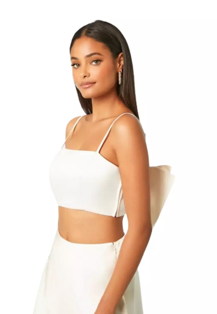 Buy FOREVER 21 Satin Bow Cropped Cami 2024 Online ZALORA Philippines