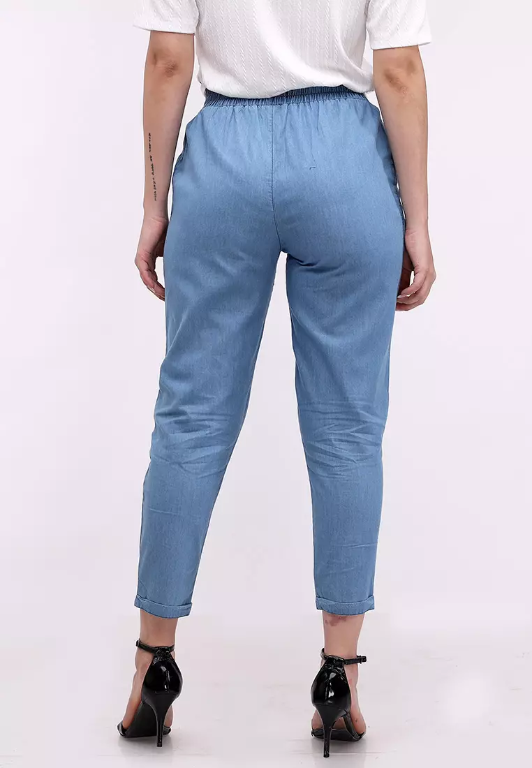 High-Waisted OGC Chino Cropped Workwear Pants for Women