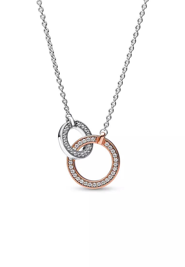 Buy PANDORA Pandora Signature 14k Rose Gold Plated Two-tone - Main Image