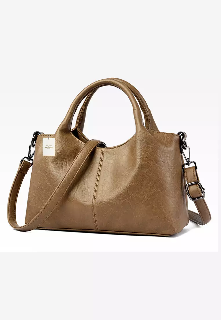 Textured Faux Leather Three Way Handbag JW HD-3918.a