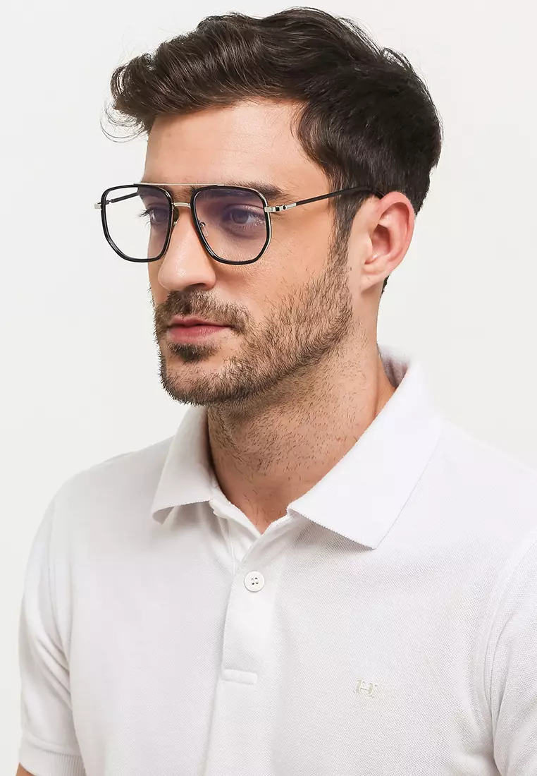 Kacamata Anti Blue Light Gervind Black Glasses Fashion Unisex