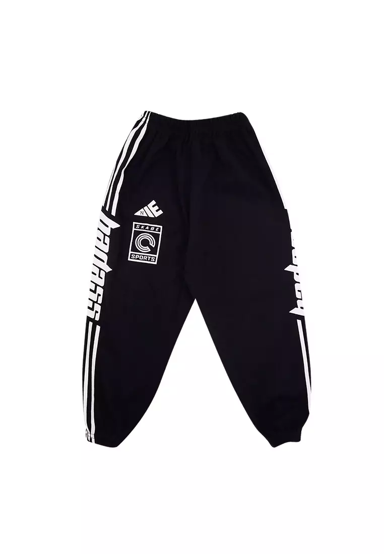 Skabe Pakaian Bayi Anak Laki Laki Baju Atasan Oblong Lengan Pendek Motif Badass Setelan Celana Jogger Warna Tua All Size Usia 12 Bulan Hingga 18 Bulan 3361