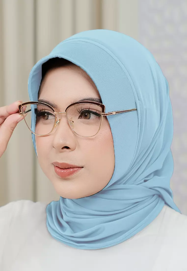 HIJAB INSTAN SOFTPAD AMEENA - LIGHT BLUE