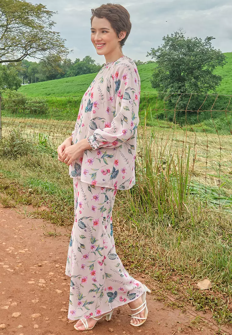 Rusila Blouse & Skirt - Blush Dahlia