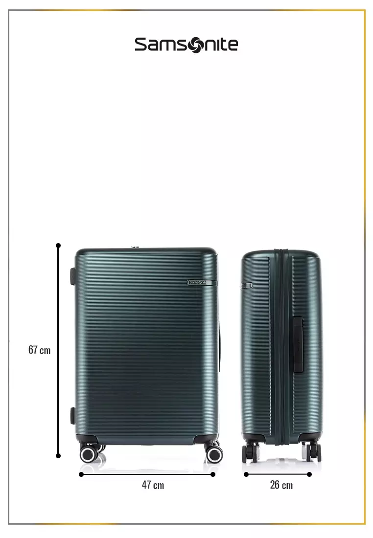 Samsonite Koper Hardcase Straren Spinner Medium 24 Inch - Matte Green