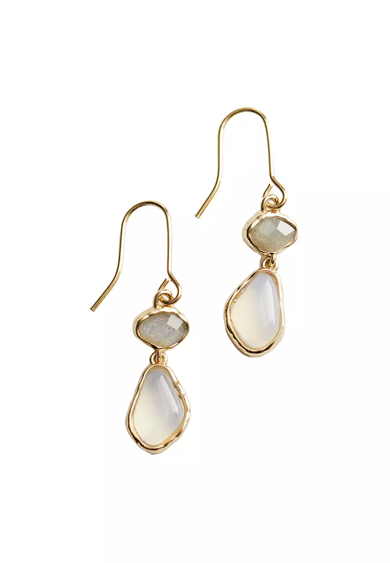 Gemstone dangle earrings hotsell