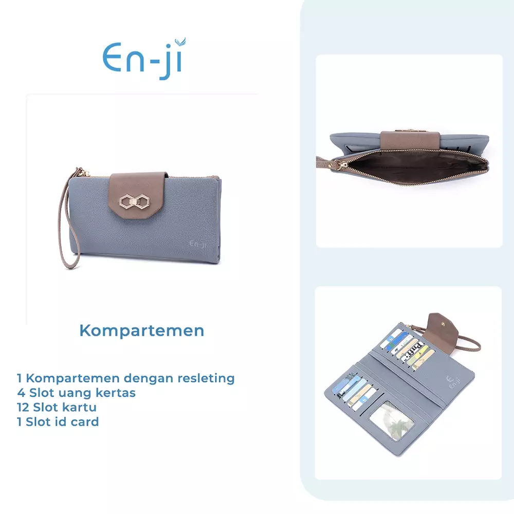 En-ji Doku Wallet Wanita Warna Black