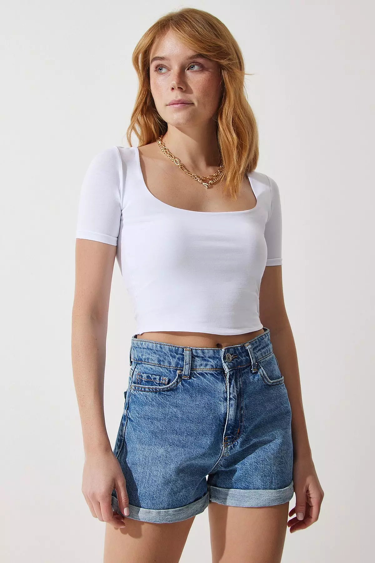 Short Sleeves Crop Top