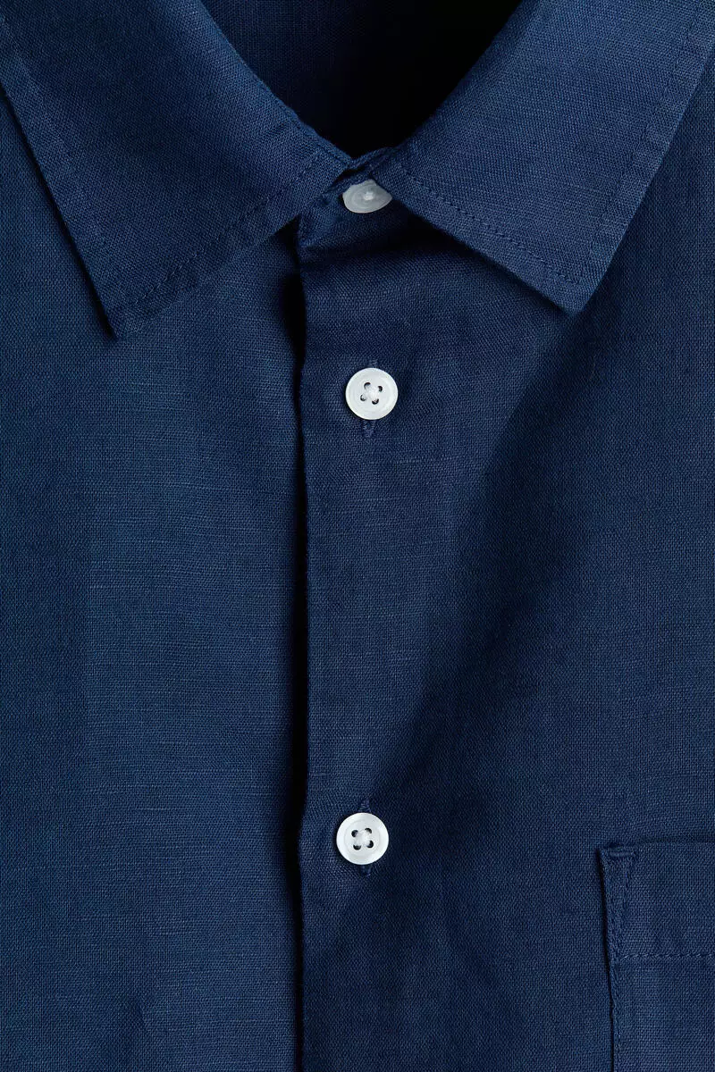 Relaxed Fit Linen-blend shirt