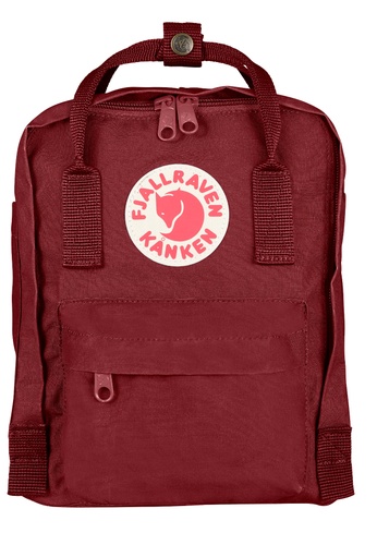 deep red kanken mini backpack
