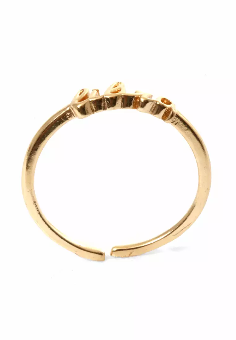 Ring Casual Rasi Bintang Perhiasan Aksesoris Fashion Wanita Gold - Libra