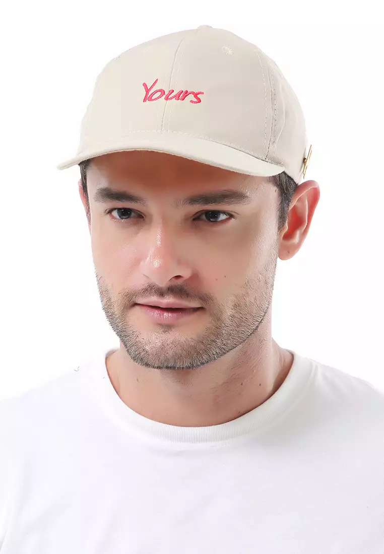 Drsh Topi Baseball Aksesoris Fashion Pria Wanita Bordir YOURS Resizable Strap Material Dril ORIGINAL - Cream