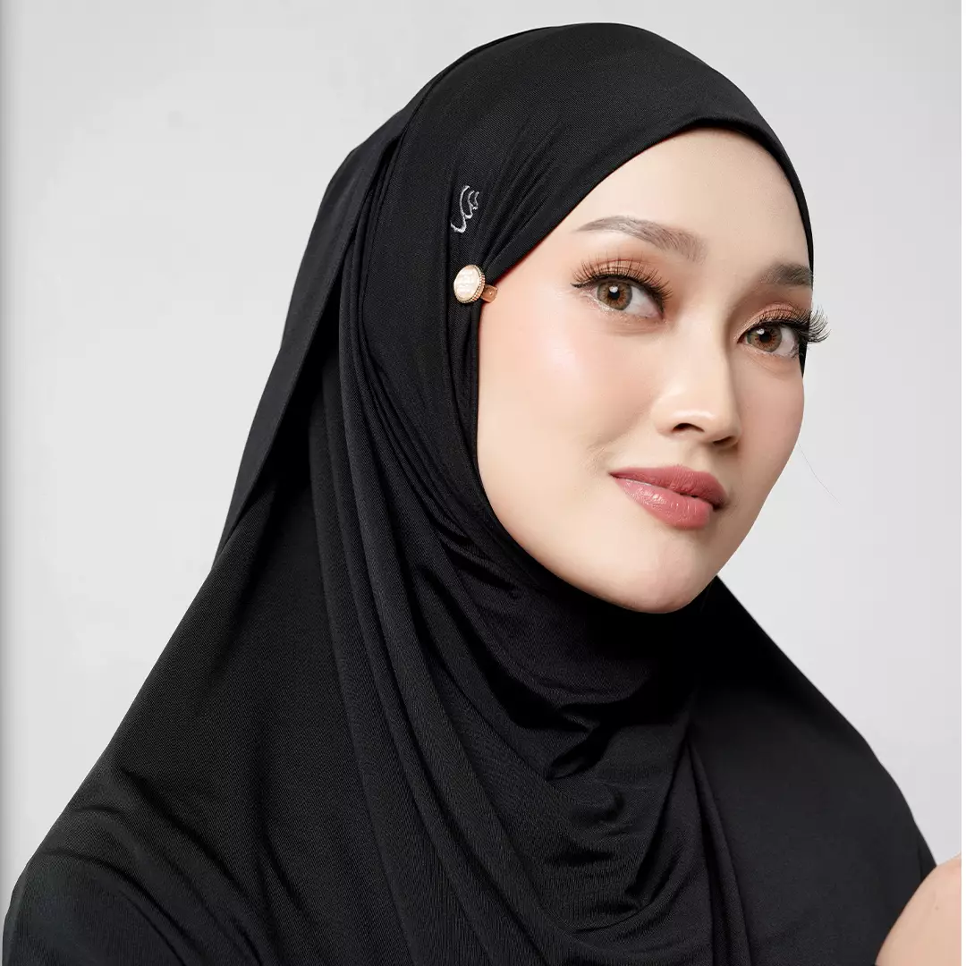 Rabbani - Kerudung Instan Muslim Wanita Dewasa Shila - Hitam