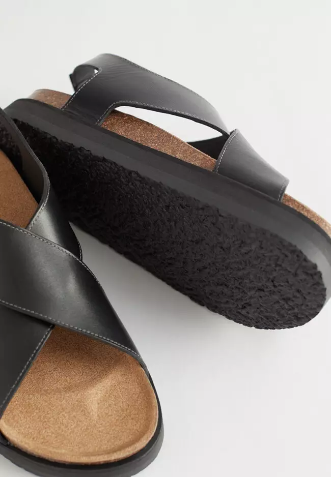 Men's criss cross shop leather sandals