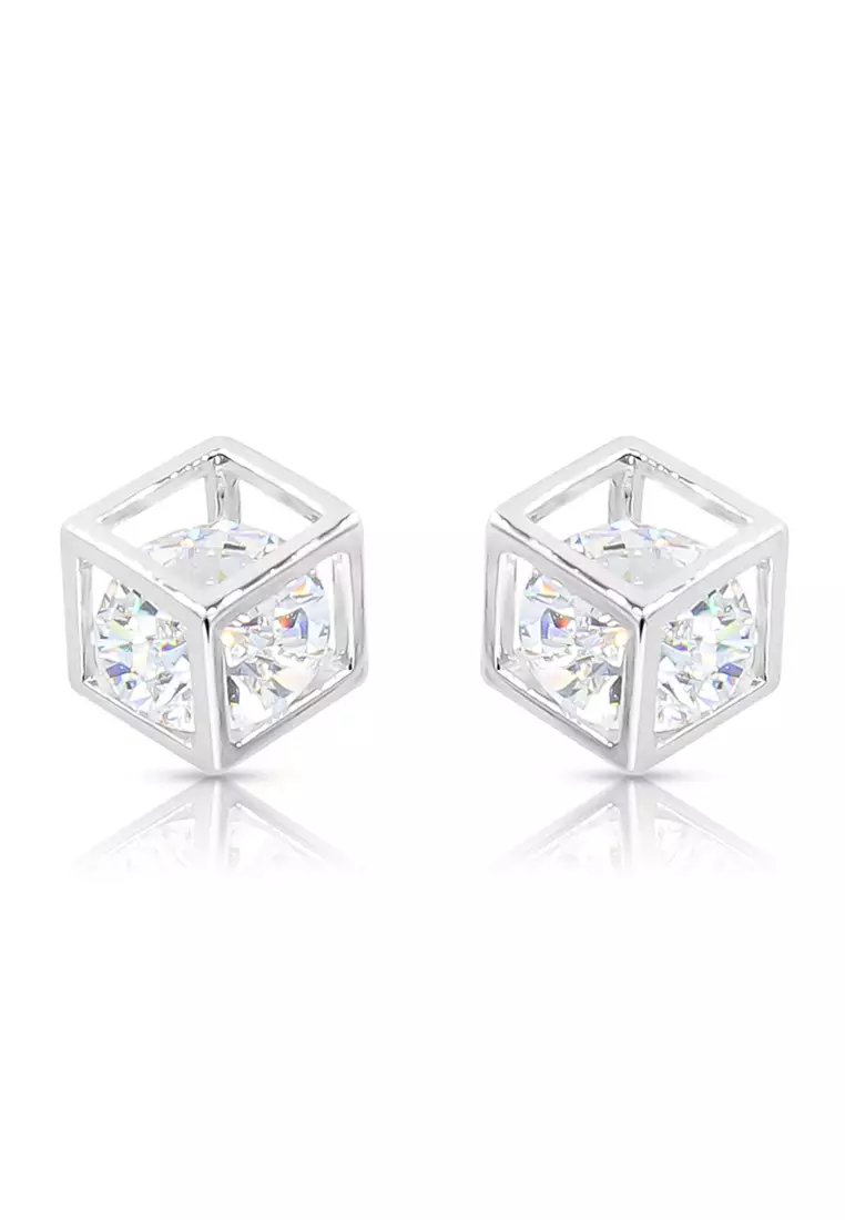 Cz sales solitaire earrings