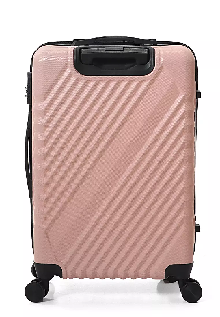 Carlton Koper Cabin Hardcase Unisex Size 24Inch Suitcase Combination Lock Large Compartment  ORIGINAL - Light Coral