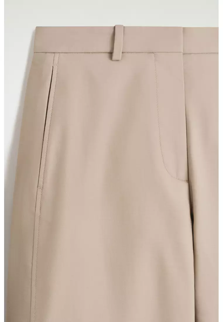 BARREL-LEG COTTON CHINOS