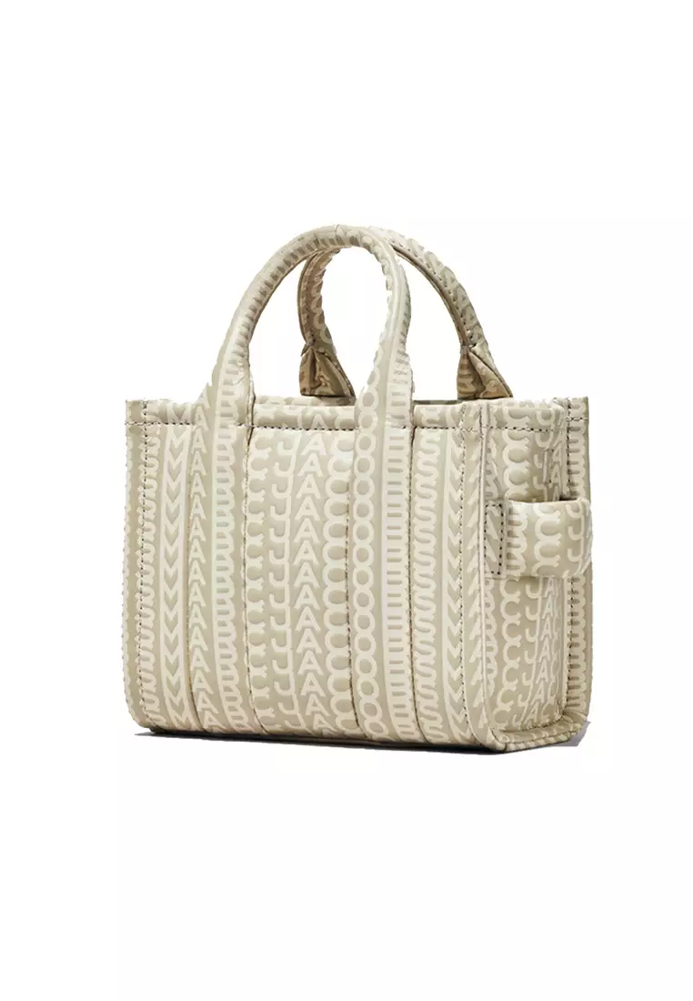 The Monogram Leather Mini Tote Bag Khaki H052L03FA22