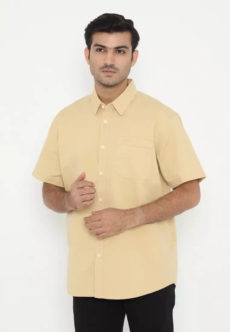 POLICE Kemeja Polos Cotton Regular Fit Pria