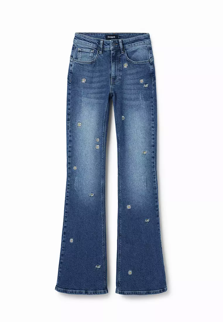 Desigual Woman Daisy flare jeans.