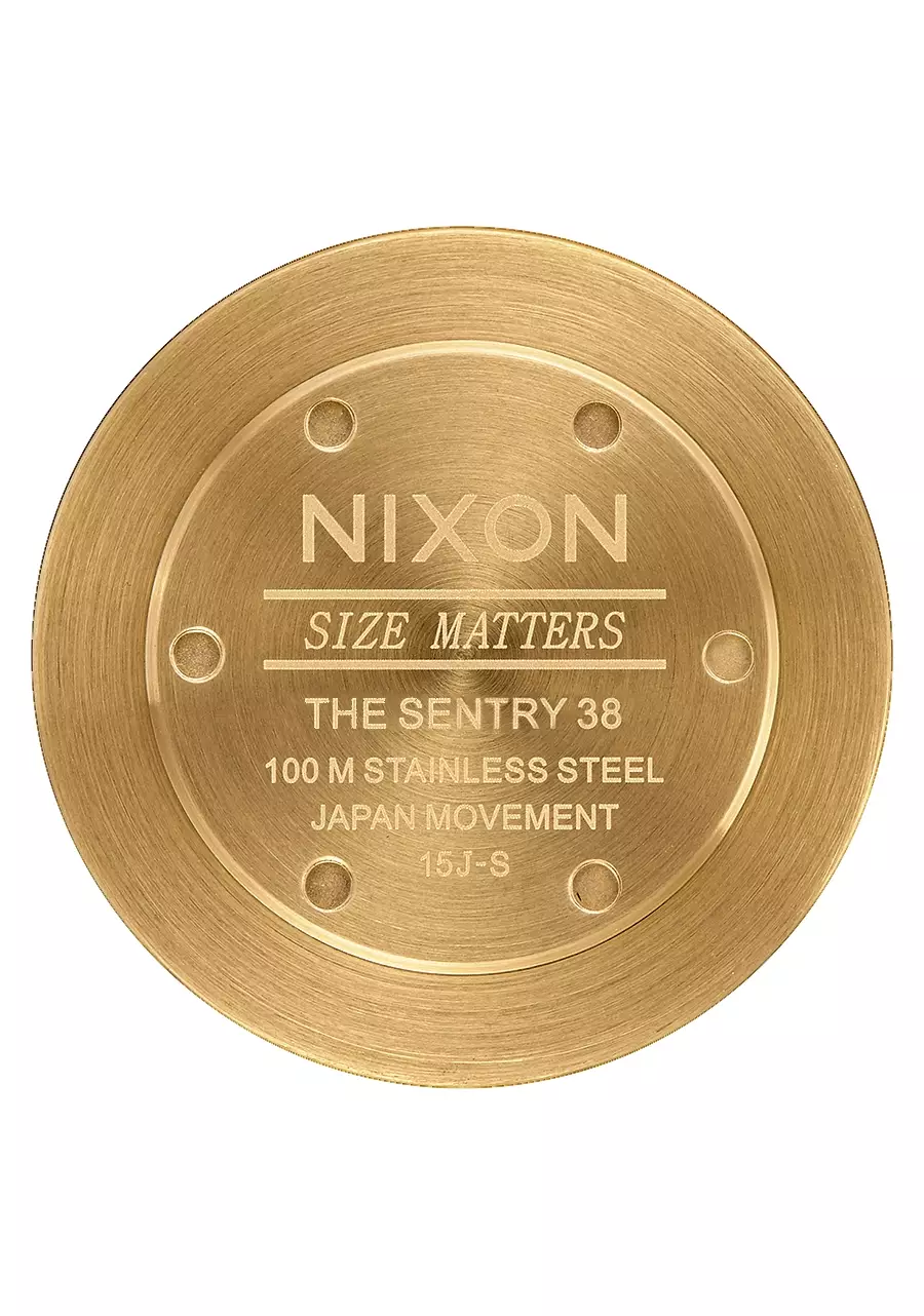 NIXON SENTRY 38 LEATHER GOLD/BLACK