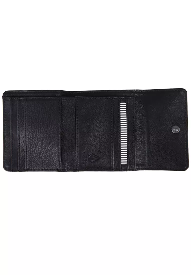 GLW MINITRIPI LEATHER WALLET BLACK