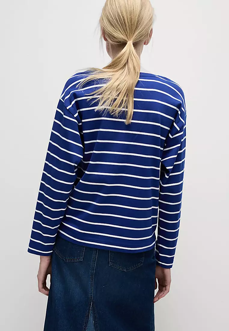 Pure Cotton Oversized Striped Top