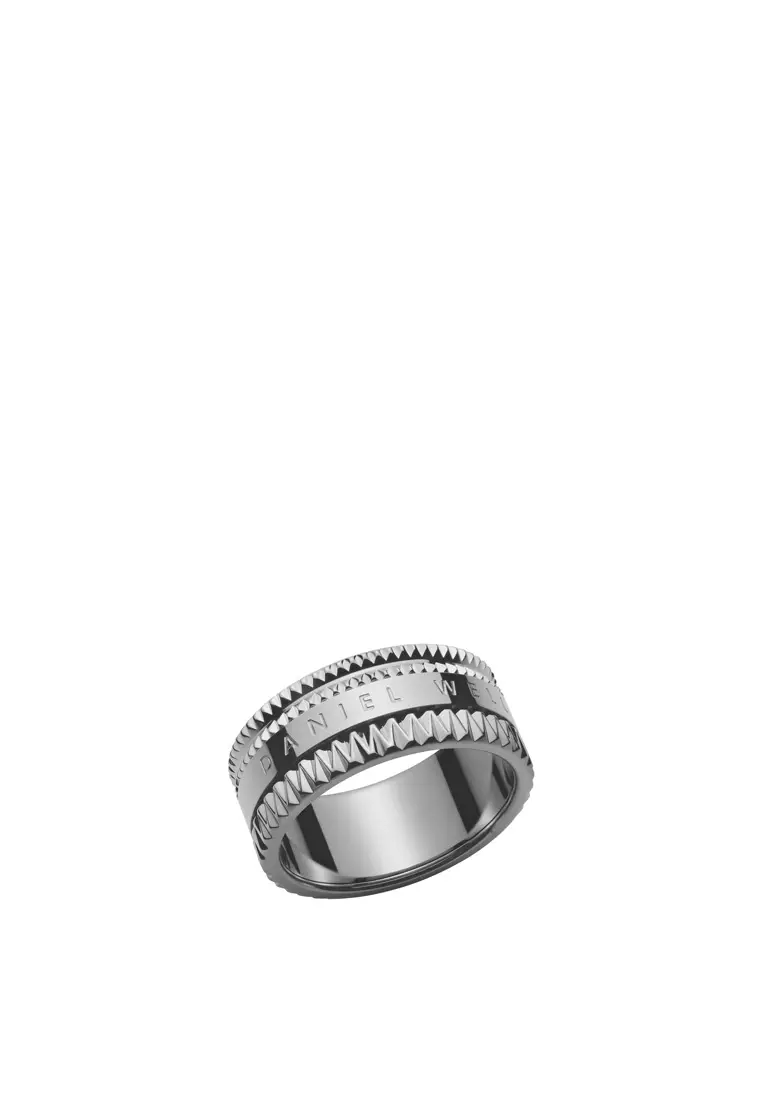 Elevation Ring Sliver - Unisex Ring - Couple Rings - Stainless steel Enamel Ring for Women and Men - DW Official