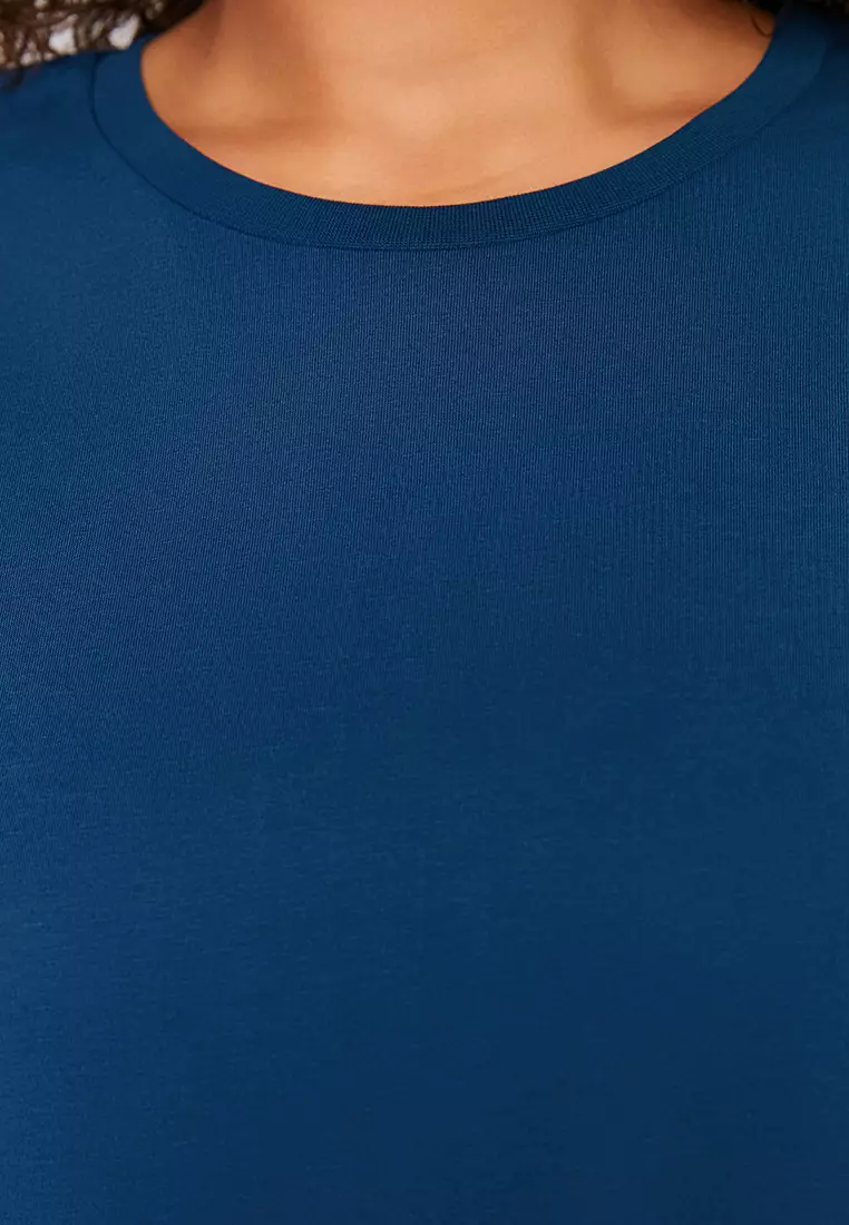 Plus Size Cotton Midi T-Shirt Dress