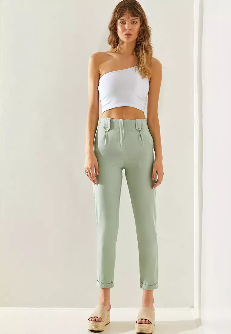 Epaulette Gabardine Trousers