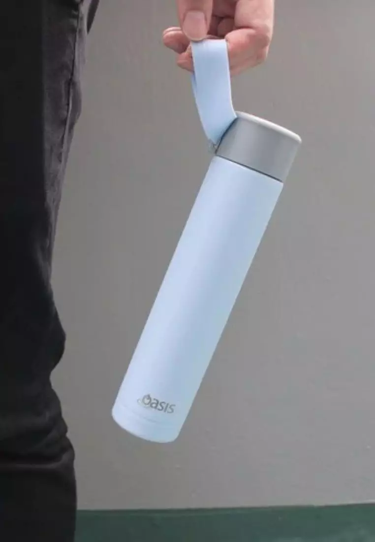 Oasis Skinny Mini Insulated Water Bottle 250ML Matte - Black