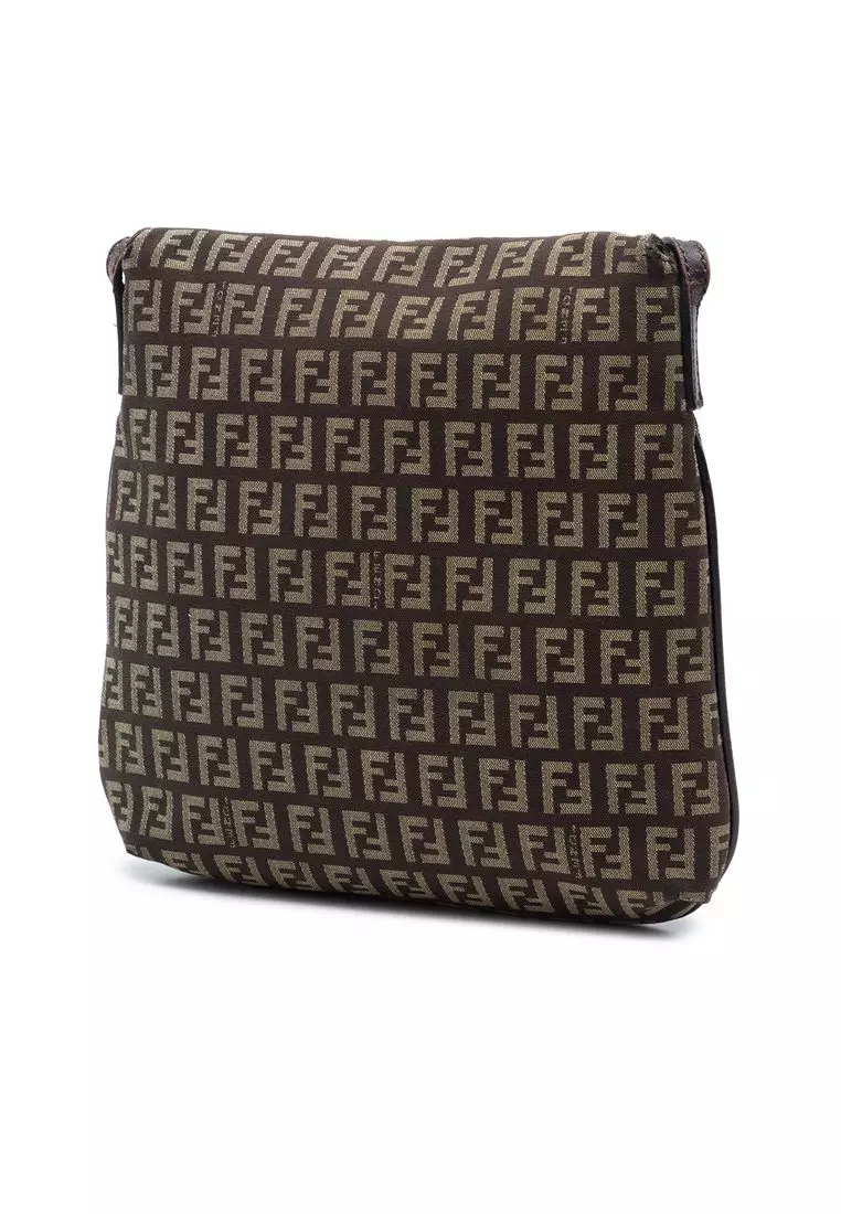 Pre-Loved Fendi Zucchino Canvas Crossbody