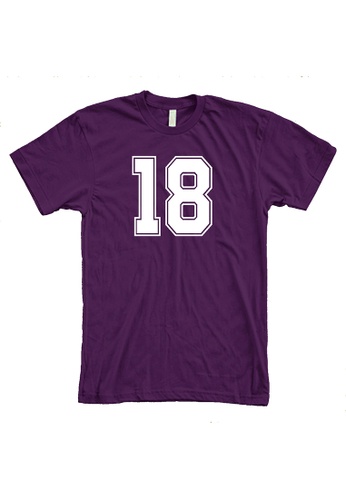 MRL Prints purple Number Shirt 18 T-Shirt Customized Jersey E353BAA0D09882GS_1
